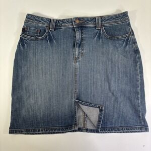 Cute 🔥 Lee Riders Jean Skirt Copper Collection Front Slit Western Size 11/12